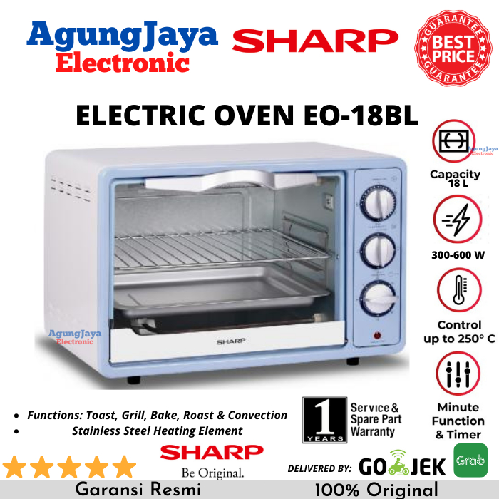 OVEN SHARP EO-18BL OVEN LISTRIK ELECTRIC LOW WATT (CILEGON SERANG)