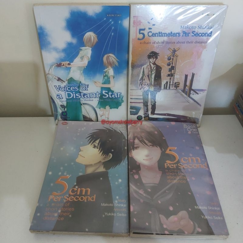 SET BUKU NOVEL KOMIK ANIME MAKOTO SHINKAI - 5 centimeter per second & Voice of Distant Star