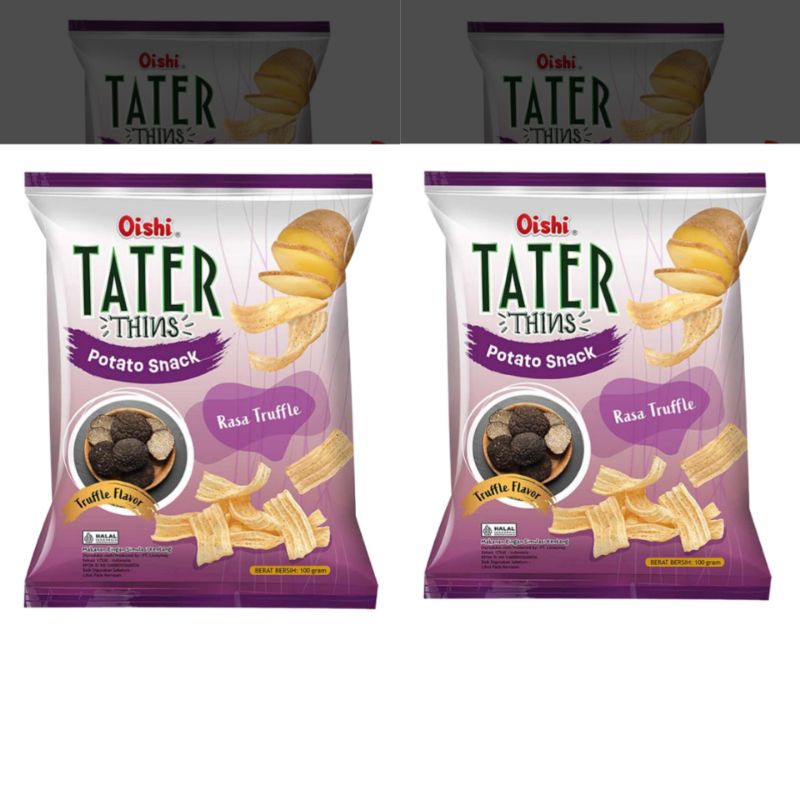 Oishi Tater Thins Potato Snack Truffle 100gr / Cemilan / Chiki / Snack