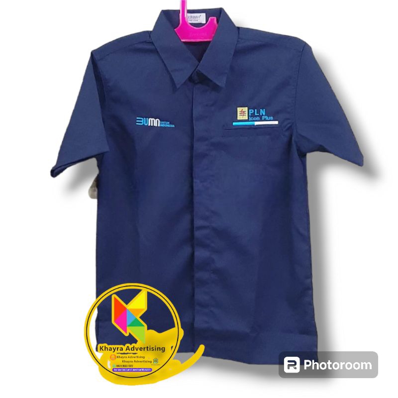 kemeja Bumn pln icon plus seragam bumn pln icon plus baju navy lengan pendek
