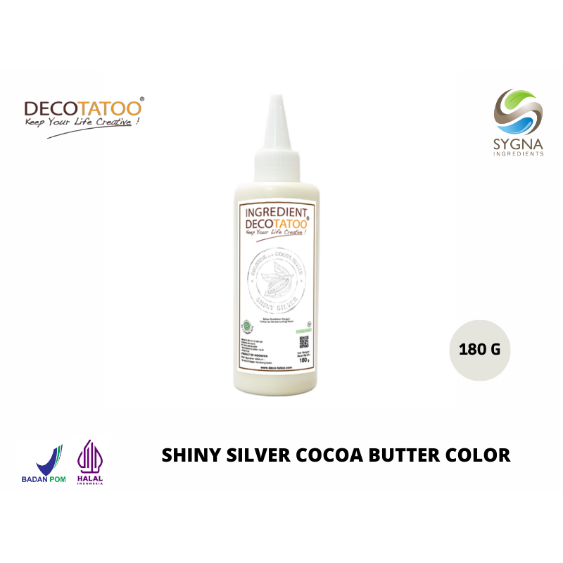 

Pewarna Makanan - Cocoa Butter Color Decotatoo - Shiny Silver
