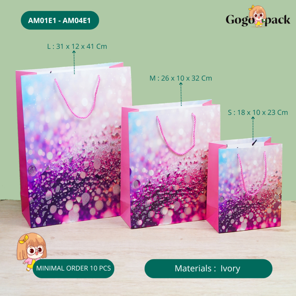 

Paper Bag Tote Bag / Gift Box Tote Bag / High end Gift Paper Bag Paperbag Box Set Motif, Souvenir, Tas kue, Hampers, Makanan, Gift | AM01E1