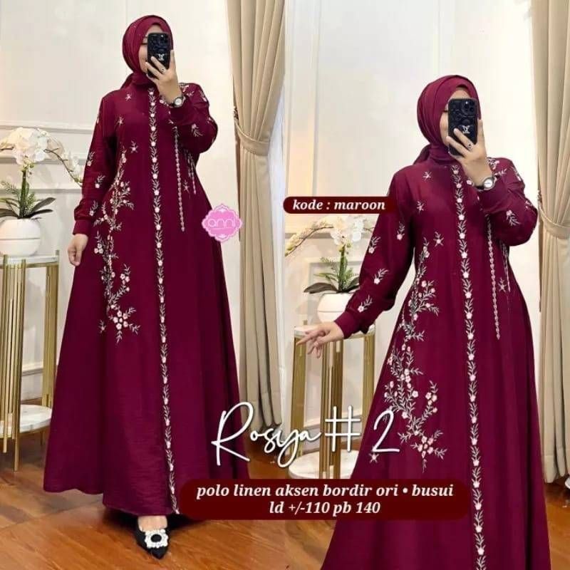 GAMIS / DRESS WANITA ROSYA DRESS # 2 LABEL MADANI READY STOCK