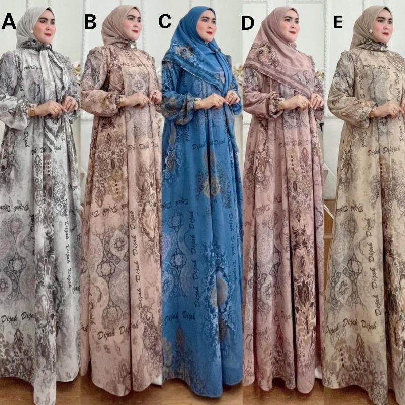 Printing series 2 BY Dijah ( READY )/gamis dijah terbaru/gamis dijah original