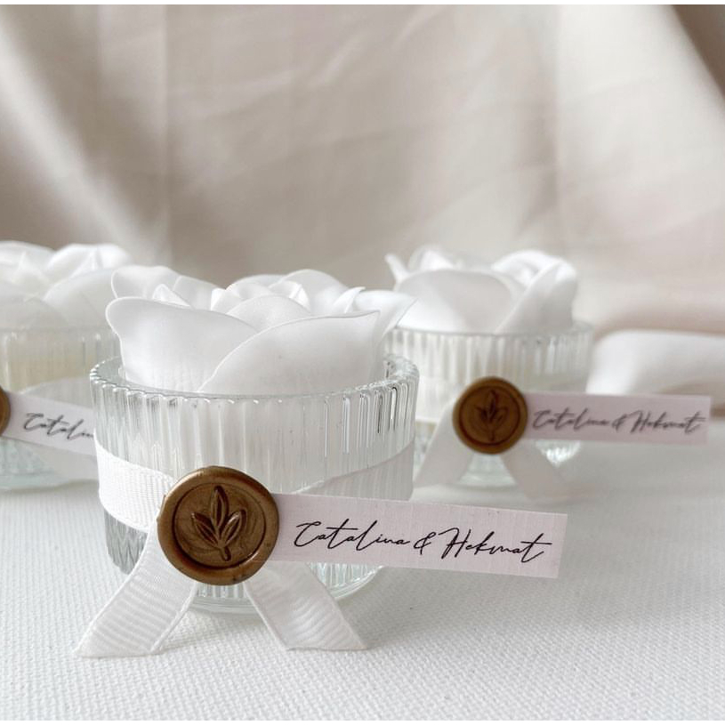 

FOLIAGE Wax SEal Mini Gold - Wax seal vintage mini siap pakai segel undangan DIY Souvenir