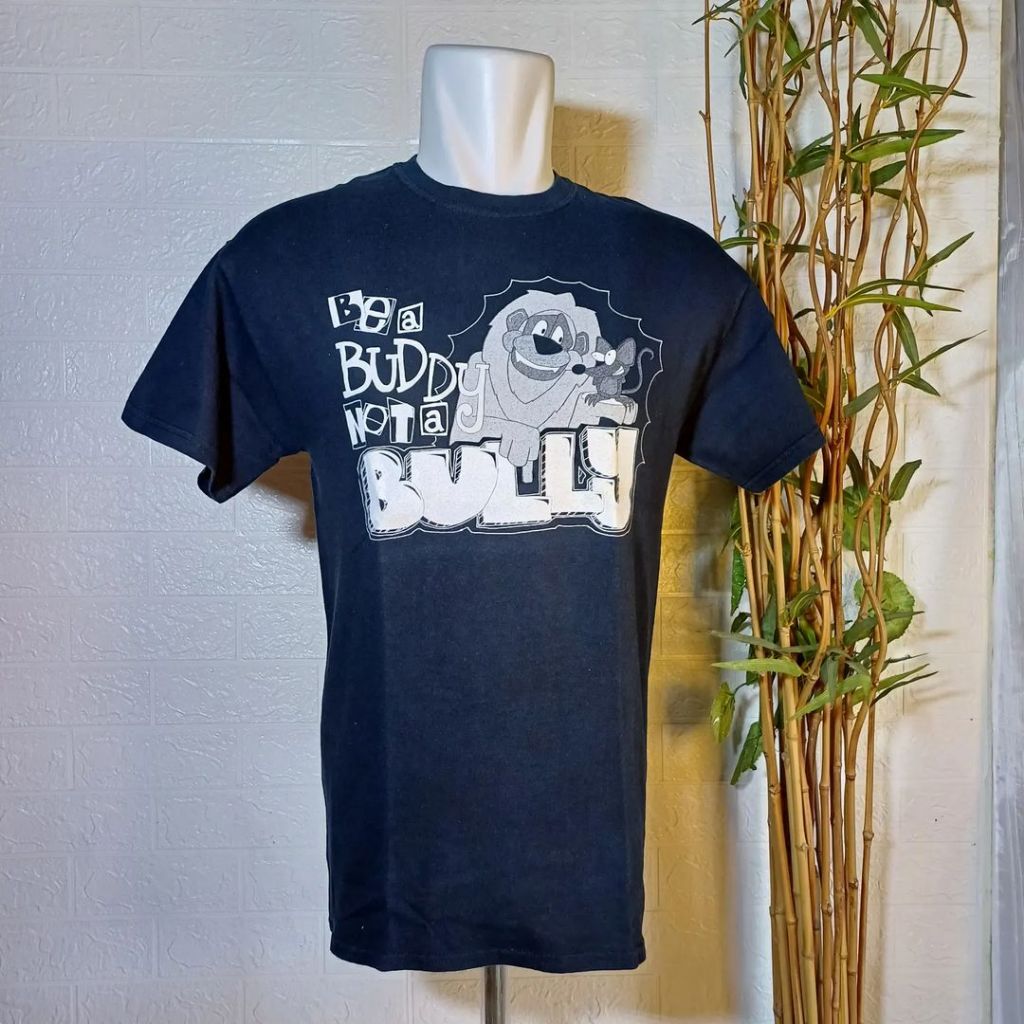 KAOS KARTUN WALNART (SECOND BRANDED) SIZE M-L, HITAM, TS0046