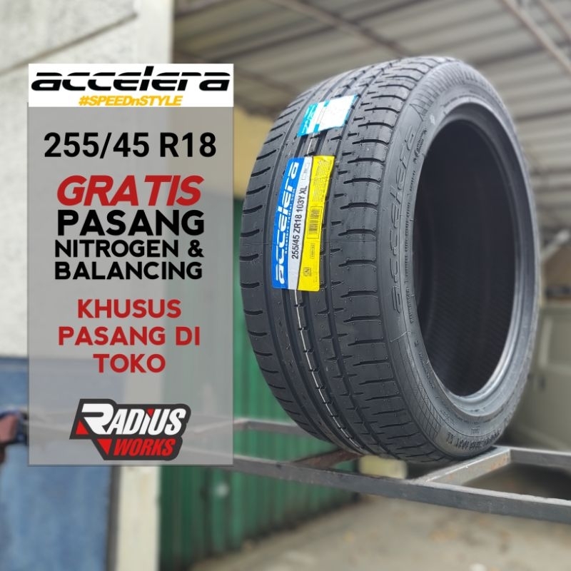 accelera phi-r 255 45 R18 ban mobil ring 18