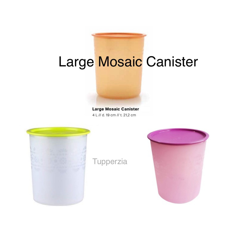 Large Mosaic Canister Tupperware