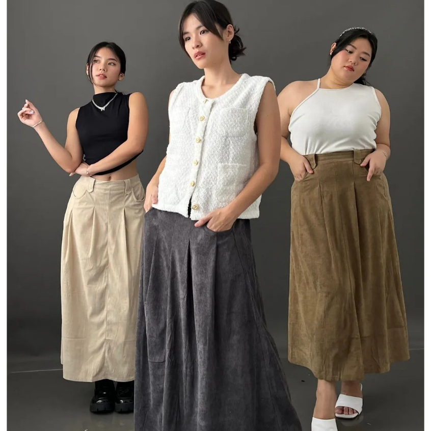 NNC Zora Long Skirt Premium Rok Maxi Corduroy Wanita
