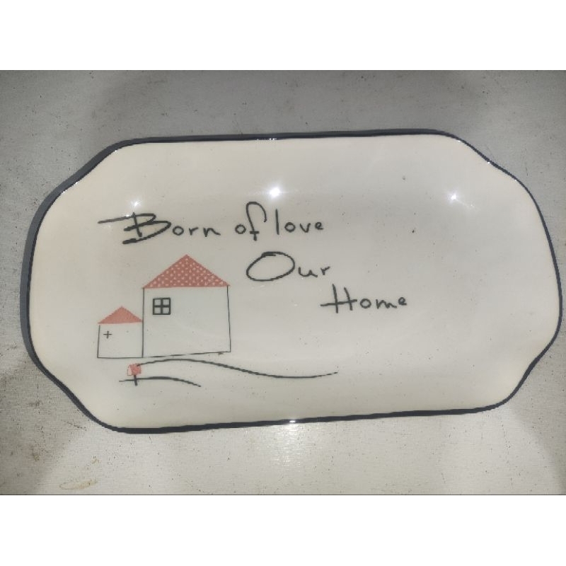 piring saji motif born of love