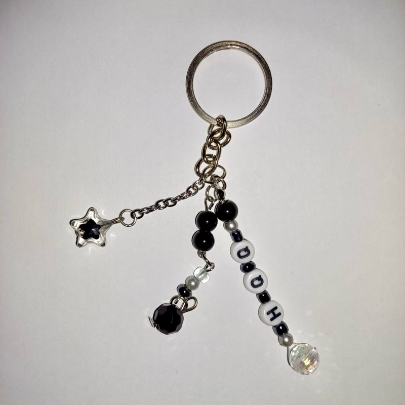 Custom Key Ring Monochrome