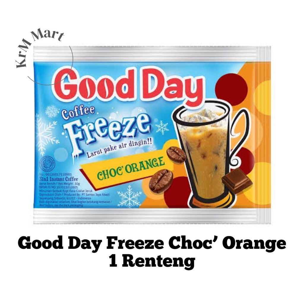 

Good Day Freeze Choc' Orange 1 renteng renceng kopi goodday choc choco