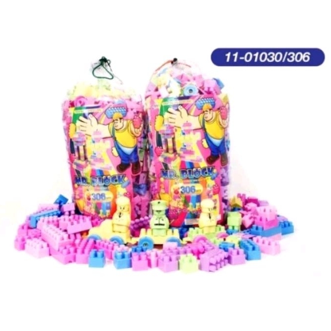 Mainan Mr Blocks Isi 306 Pcs / Block Edukasi Balok