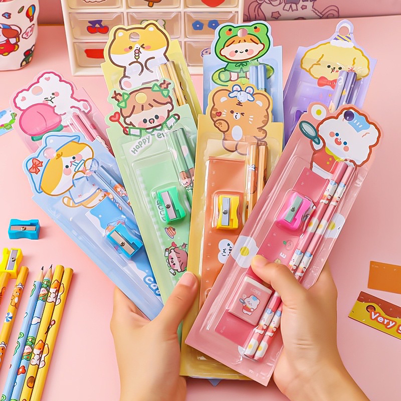 

ALAT TULIS PENSIL SET 5 IN 1 KARAKTER LUCU