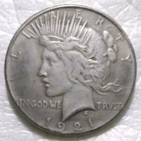Koin one dollar liberty amerika 1921