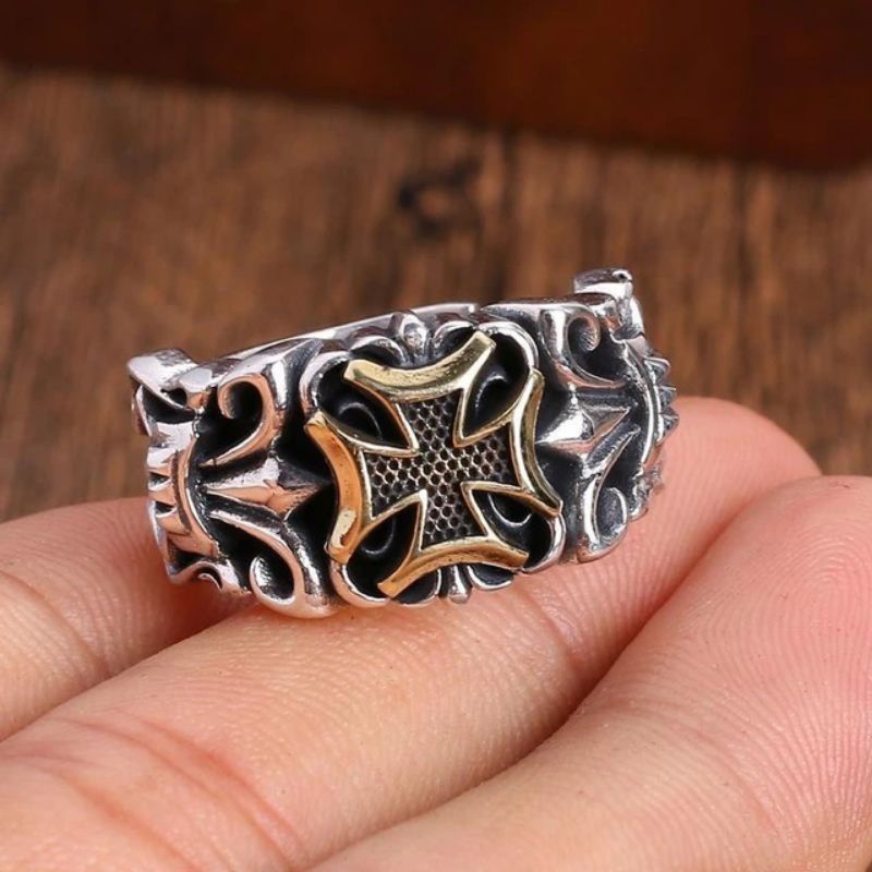 Cincin Cross Vintage Punk Retro - Independent Ring