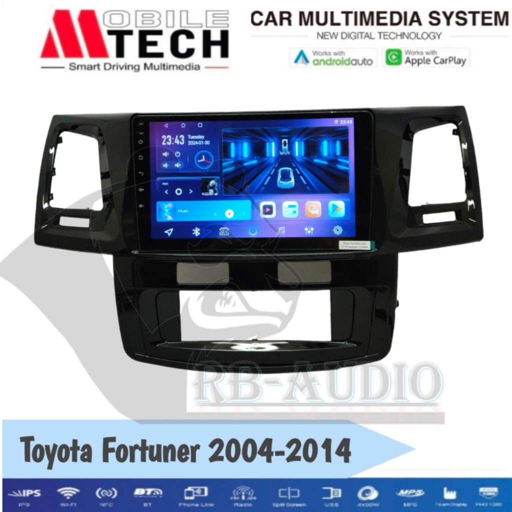 Head Unit Android Mtech For Toyota Fortuner 2004-2014 9 inch