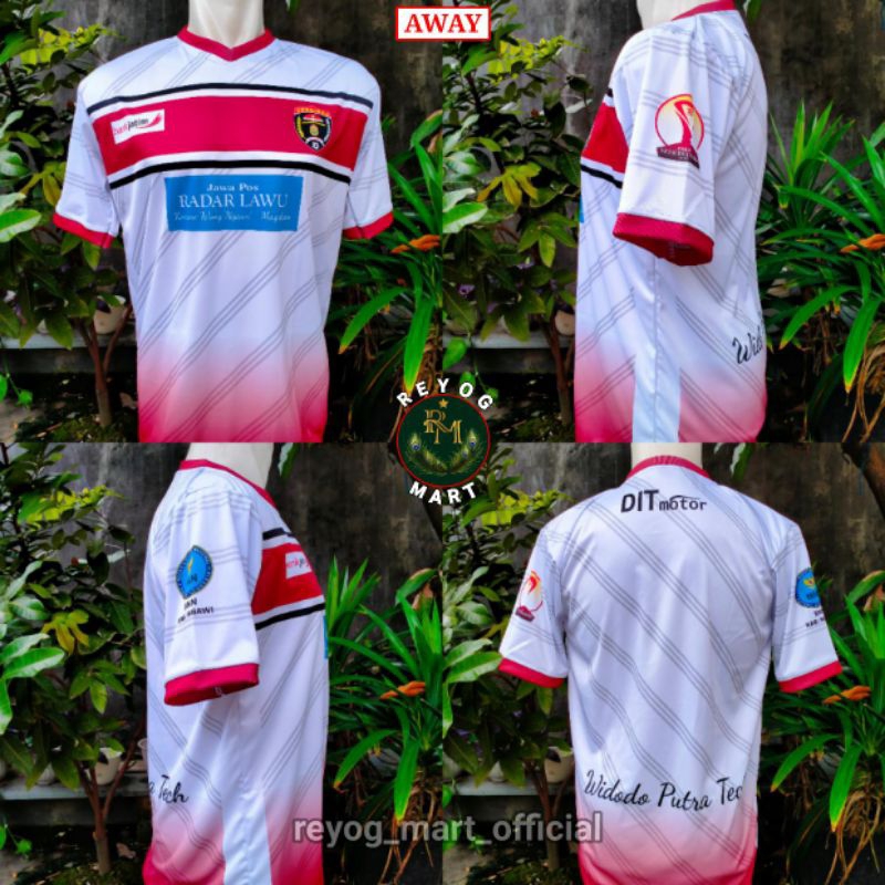 JERSEY PERSINGA NGAWI AWAY 2015 PIALA KEMERDEKAAN JUARA PUTIH PRINTING LOKAL