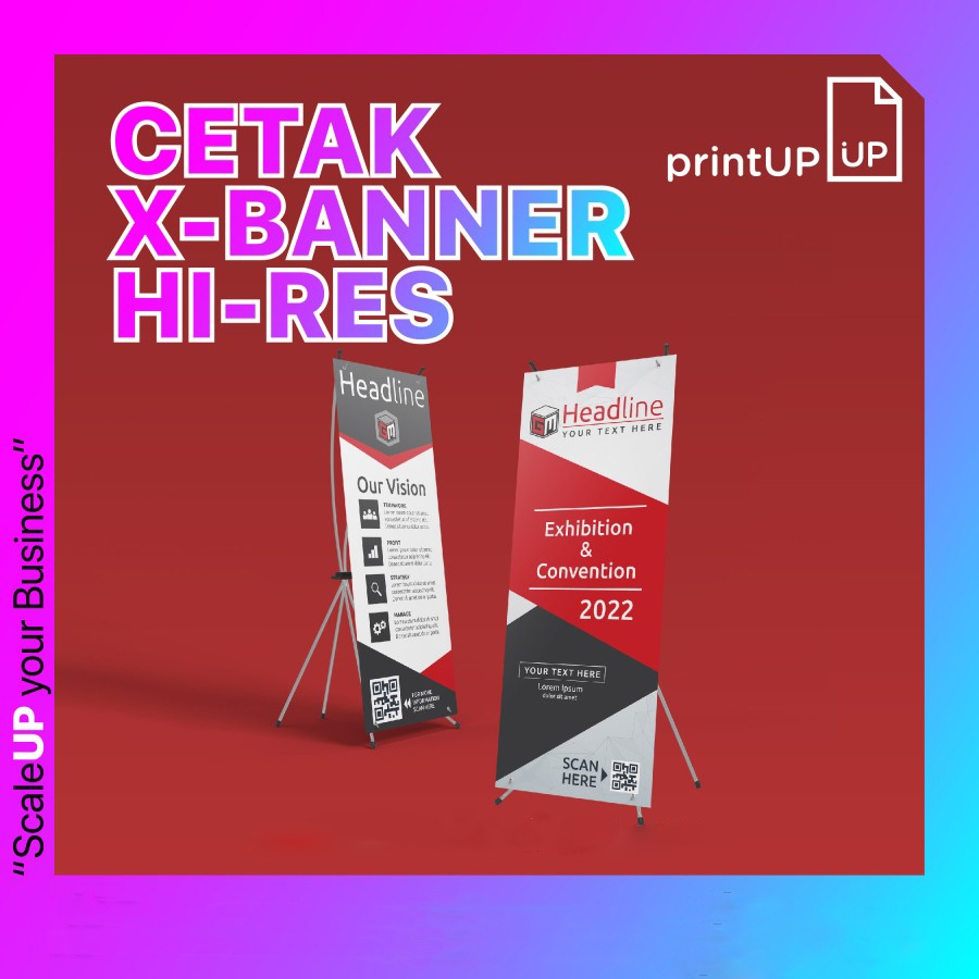 Cetak Print X-Banner / Banner / Murah / Roll Banner