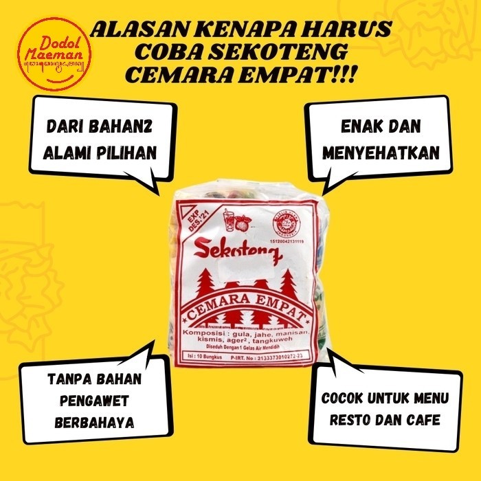 Sekoteng Instan Cap Cemara Empat Isi 10 Pcs