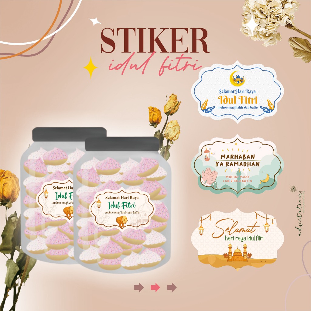 

STIKER IDUL FITRI ❤ LEBARAN EID MUBARAK HAMPERS EID AL FITR STIKER TOPLES ❤ STIKER KUE