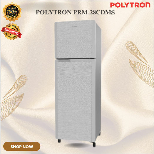 Polytron Kulkas Belleza 2 Pintu PRM-28CDMS 240L/PRM-28DMS/PRM 28DMS/POLYTRON KULKAS 2 PINTU