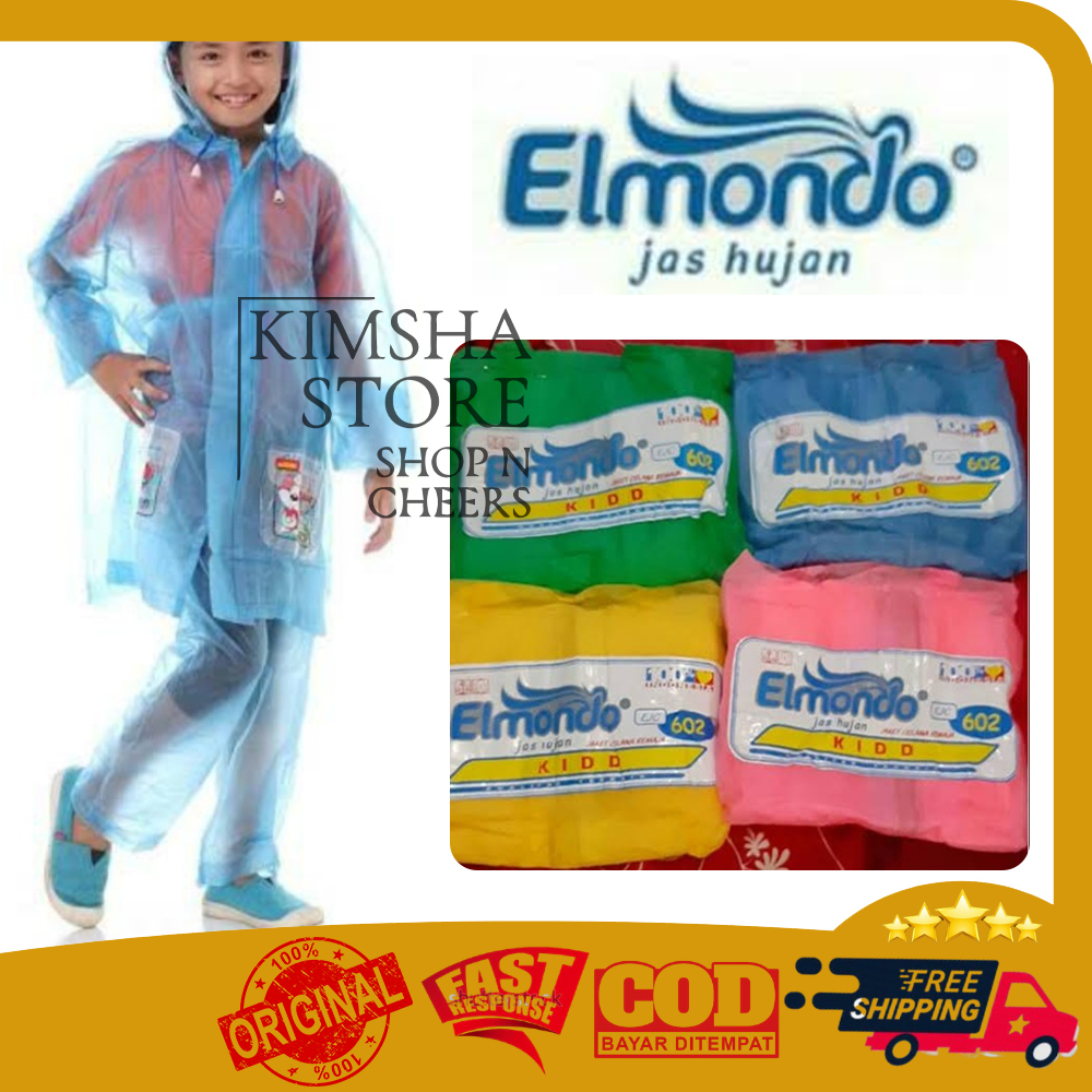 Jas Hujan Elmondo Kidd EJC 602 Stelan Remaja Raincoat Waterproof Kids Jaket Pakaian Celana Hujan Ant