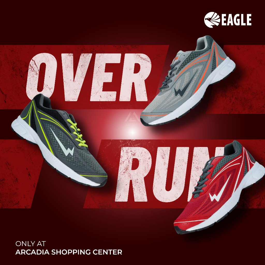 EAGLE OVERRUN OVER RUN SEPATU RUNNING OLAHRAGA PRIA DAN WANITA
