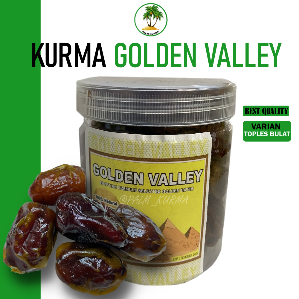 

KURMA GOLDEN VALLEY/KURMA MESIR [KEMASAN TOPLES BULAT 500GR]