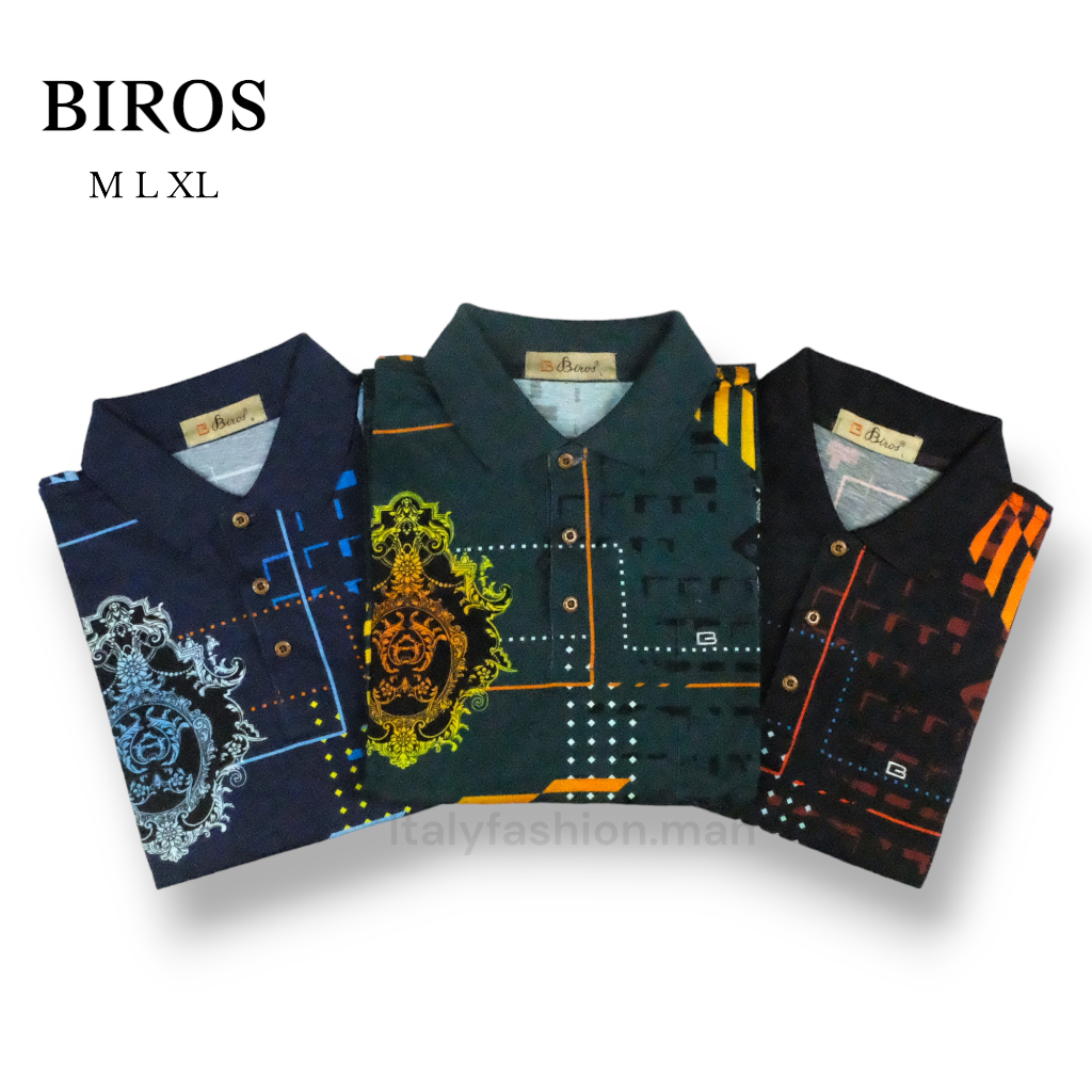 BIROS Kaos Polo Pendek Stretch Pria Original 366