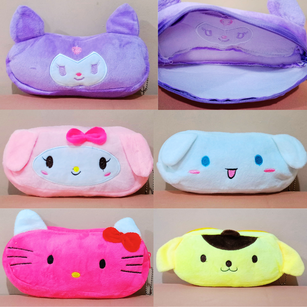 

KOTAK PENSIL BULU SANRIO POUCH BULU KUROMI CINAMOROLL MELODY TEMPAT PENSIL BULU KARAKTER LUCU DOMPET BULU MUAT HP DOMPET UNTUK ATK