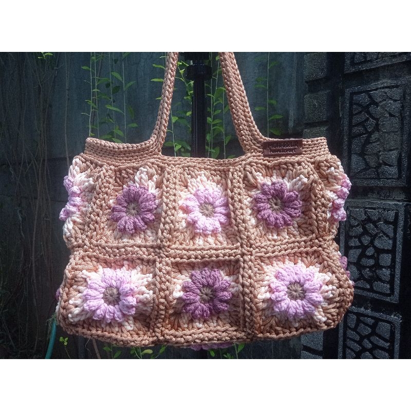 tas rajut kekinian terbaru totebag rajut.