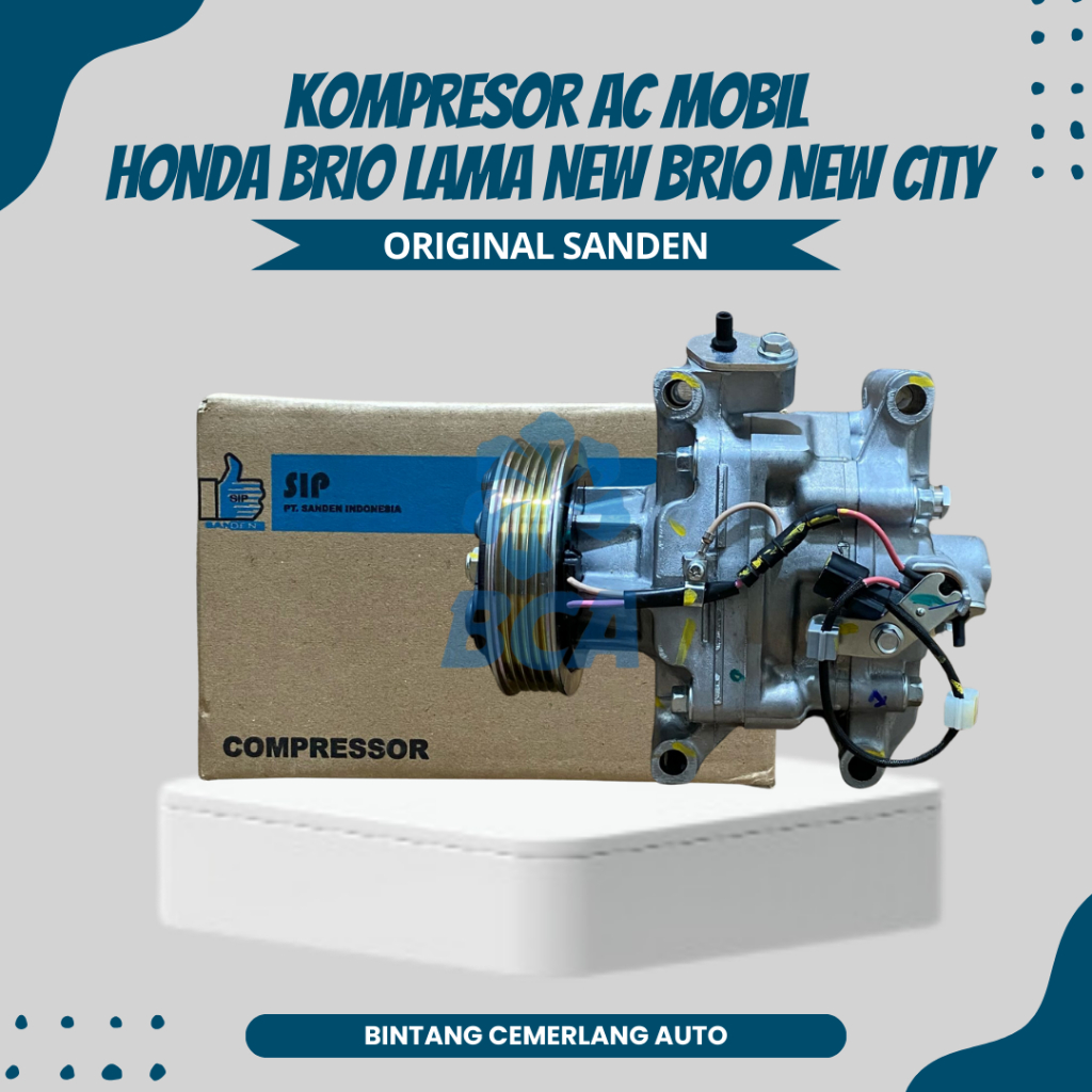 COMPRESSOR KOMPRESOR AC Mobil Brio Lama New Brio New City ORIGINAL SANDEN