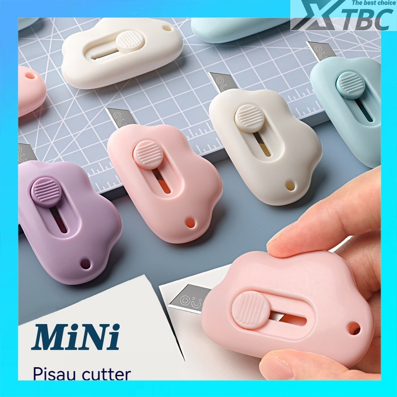 

XTBC Mini Cutter Lucu Bentuk Awan Pisau Kartun Untuk Alat Tulis Kantor Cutter Portable/Pisau Pemotong Kertas Mini Portable/ Cutter Mini Untuk Alat Tulis Sekolah/Cutter Mini Motif Awan Papper Cut Mini Viral Karakter Lucu Pisau Cutter Awan Pembuka Paket