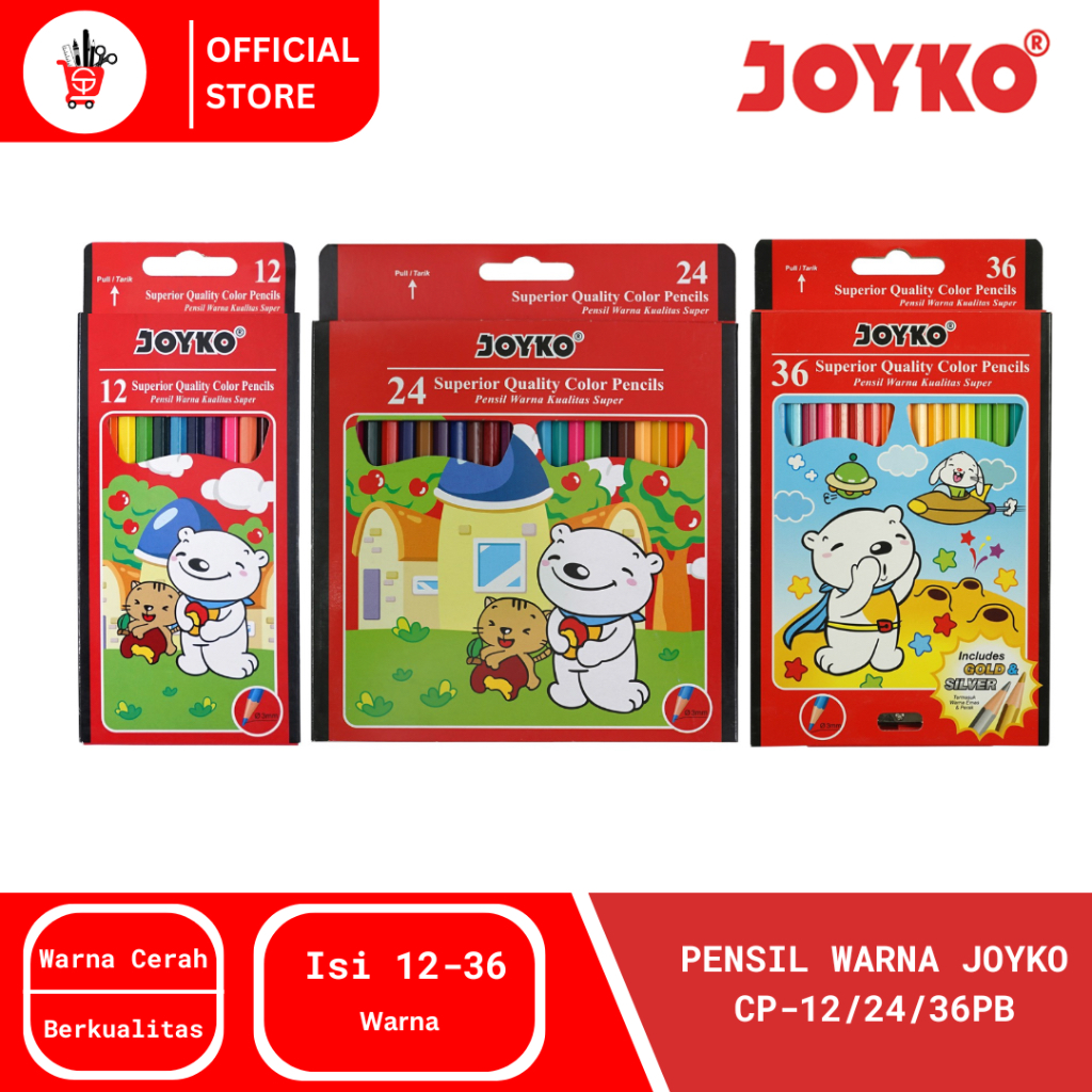 

Color Pencil | Pensil Warna Joyko CP-12/24/36PB