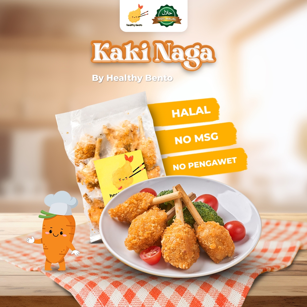 

Kaki Naga Frozen HEALTHY BENTO - FROZEN FOOD ANAK - Kaki Naga olahan Ayam Udang Non MSG 10 pcs - FREE ICEGEL + BUBBLEWRAP - NON MSG & Tanpa Pengawet