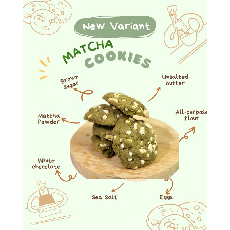 

MINI SOFT BAKED COOKIES MATCHA BY JENNAIR.KITCHEN (BACA DESKRIPSI)