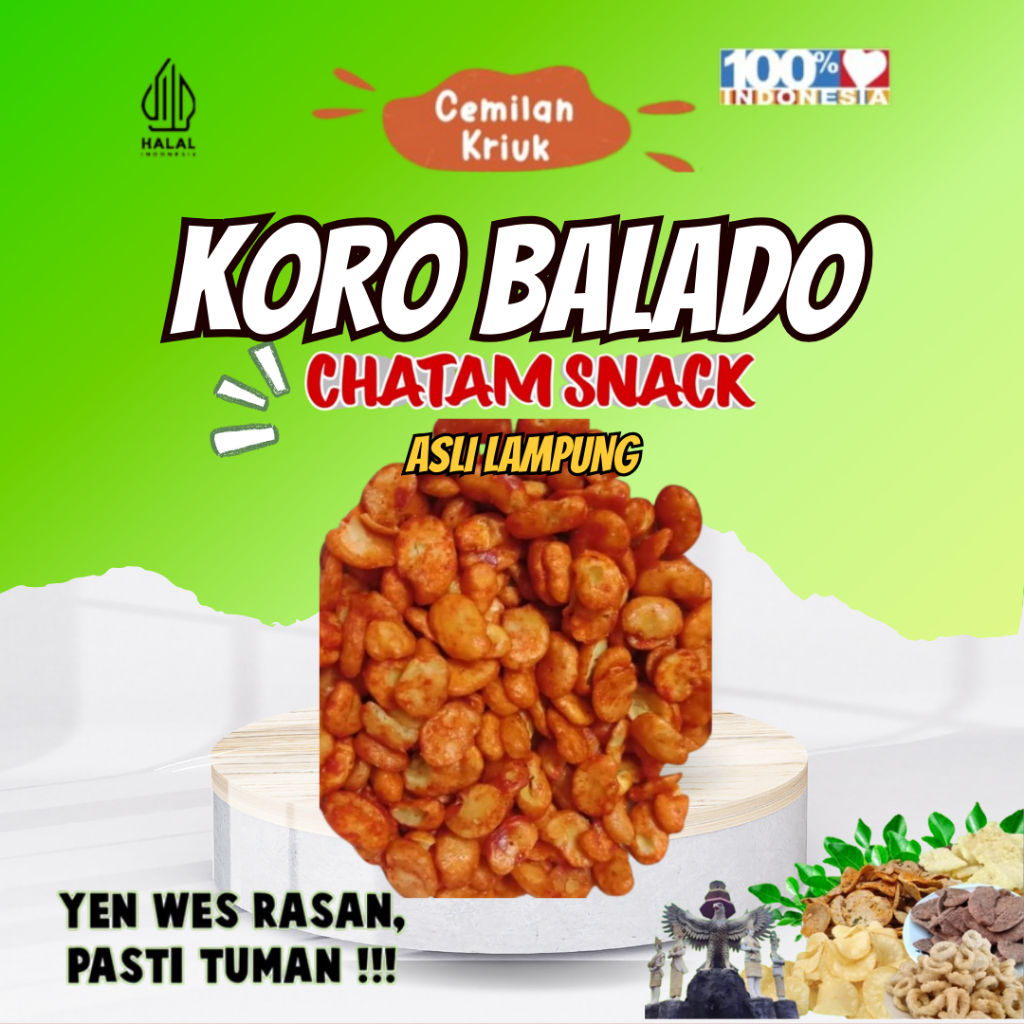 

KACANG KORO BALADO MERK JAIPONG ENAK RENYAH KEMASAN 250 GR