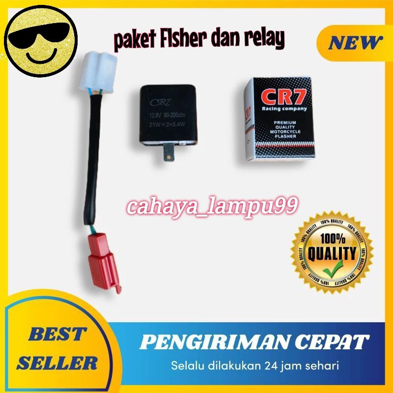 paket flasher sein cr7 plus soket universal motor PCX & NEW VARIO 125/150/160 , ADV , NEW NMAX , FRE