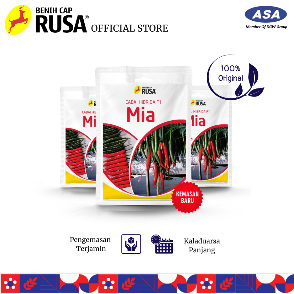 Benih Cap Rusa - BENIH CABAI BESAR MIA F1 - Kemasan 10 GRAM isi 1550 Biji l Sahabat Rusa