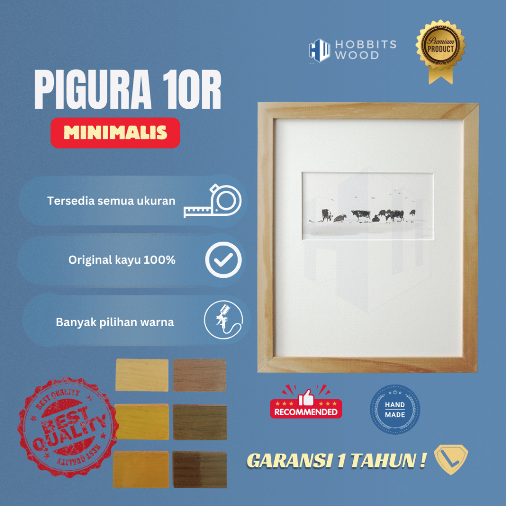 FRAME FOTO 10R / PIGURA KAYU MINIMALIS / BINGKAI KAYU / KERTAS FOTO 10R / TANPA KACA