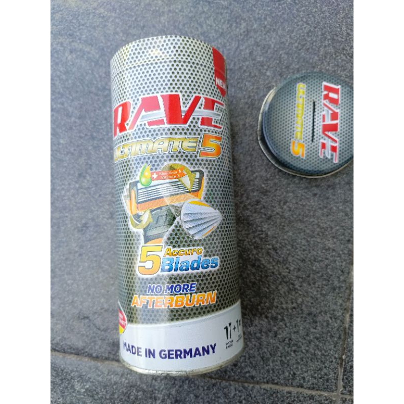 Rave ultimate 5 pisau cukur free 5 mata pisau
