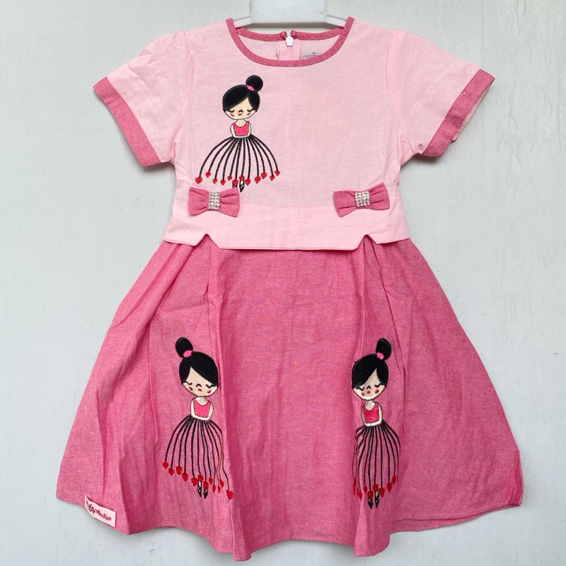 DRESS LAURA KATUN ANAK ZIA COLLECTION 3-10TAHUN
