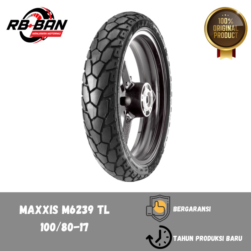 MAXXIS M6239 Ukuran 100/80 Ring 17 Ban Motor Tubless