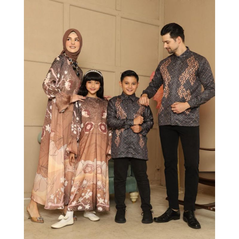 Elshanum Butik - Kamila Family Set Sarimbit Keluarga Dress Wanita Dress Anak