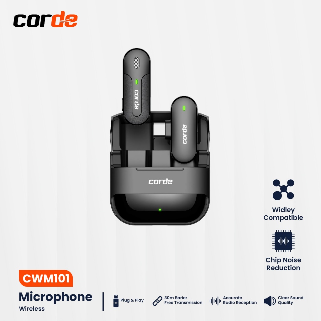 CORDE Wireless Microphone Mic Clip on Live Lavalier 1 Mic CWM101