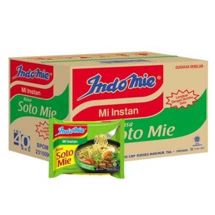 

Indomie Mie Instan Kuah Rasa Soto Mie 1 dus isi 40 pcs