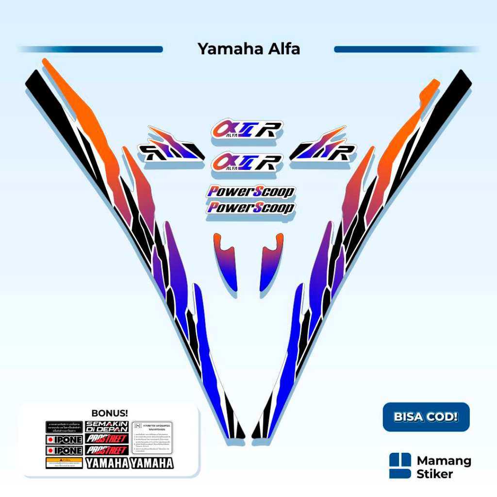Striping Yamaha Alfa Variasi (4) Malaysia Custom Original Api Z 1988 1992 1995 1996 Sport Thailand O
