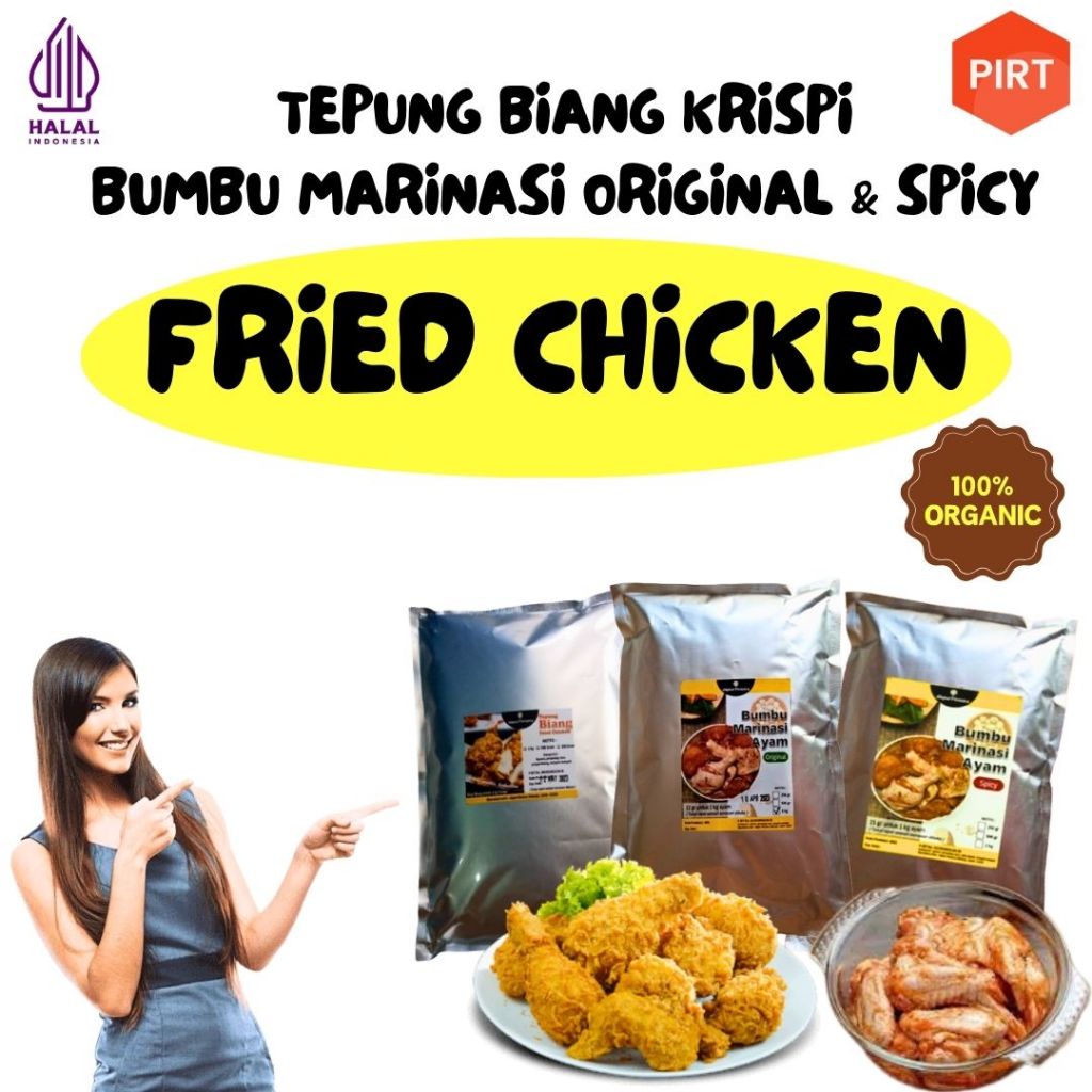

RK01 Bumbu Marinasi Fried Chicken Premium Marinasi Ayam Geprek Krispi 1 Kg