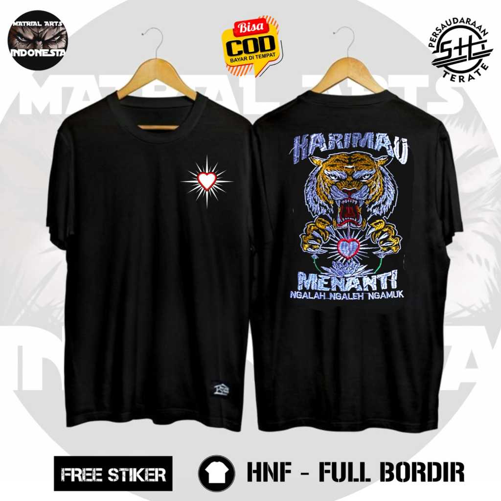 kaos psht harimau menanti - kaos psht harimua menanti terbaru - kaos psht bordir